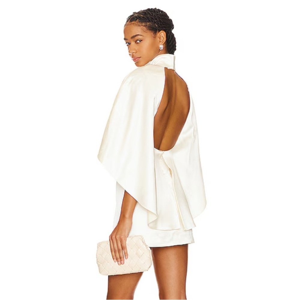 L'Academie Cream Backless Dress